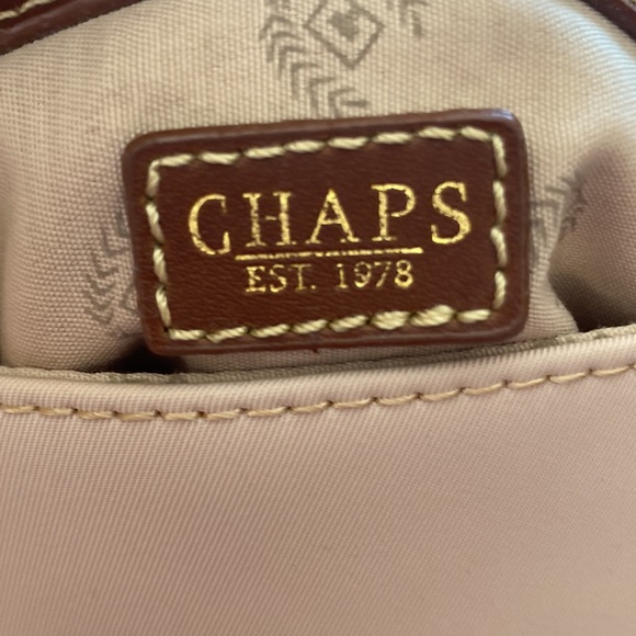 CHAPS Crossbody Shoulder Bag Khaki Beige Stony Brook Handbag NWT - Picture 7 of 8